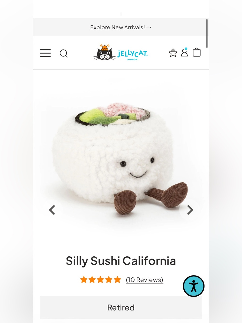 Jellycat Silly Sushi California